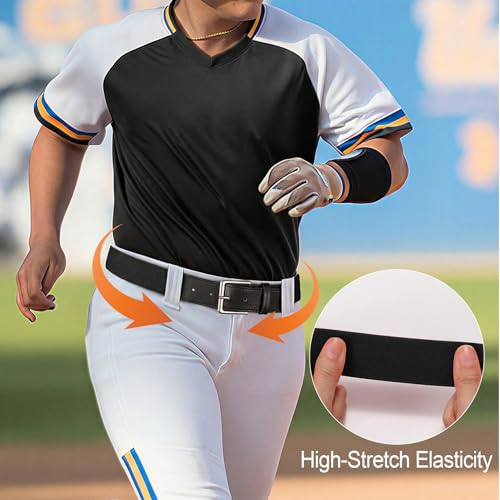 Image of XZQTIVE Baseball Socks and Belt Combo,Over the Knee Softball Socks and Belt,Knee High Football Socks for Kids Youth Adults