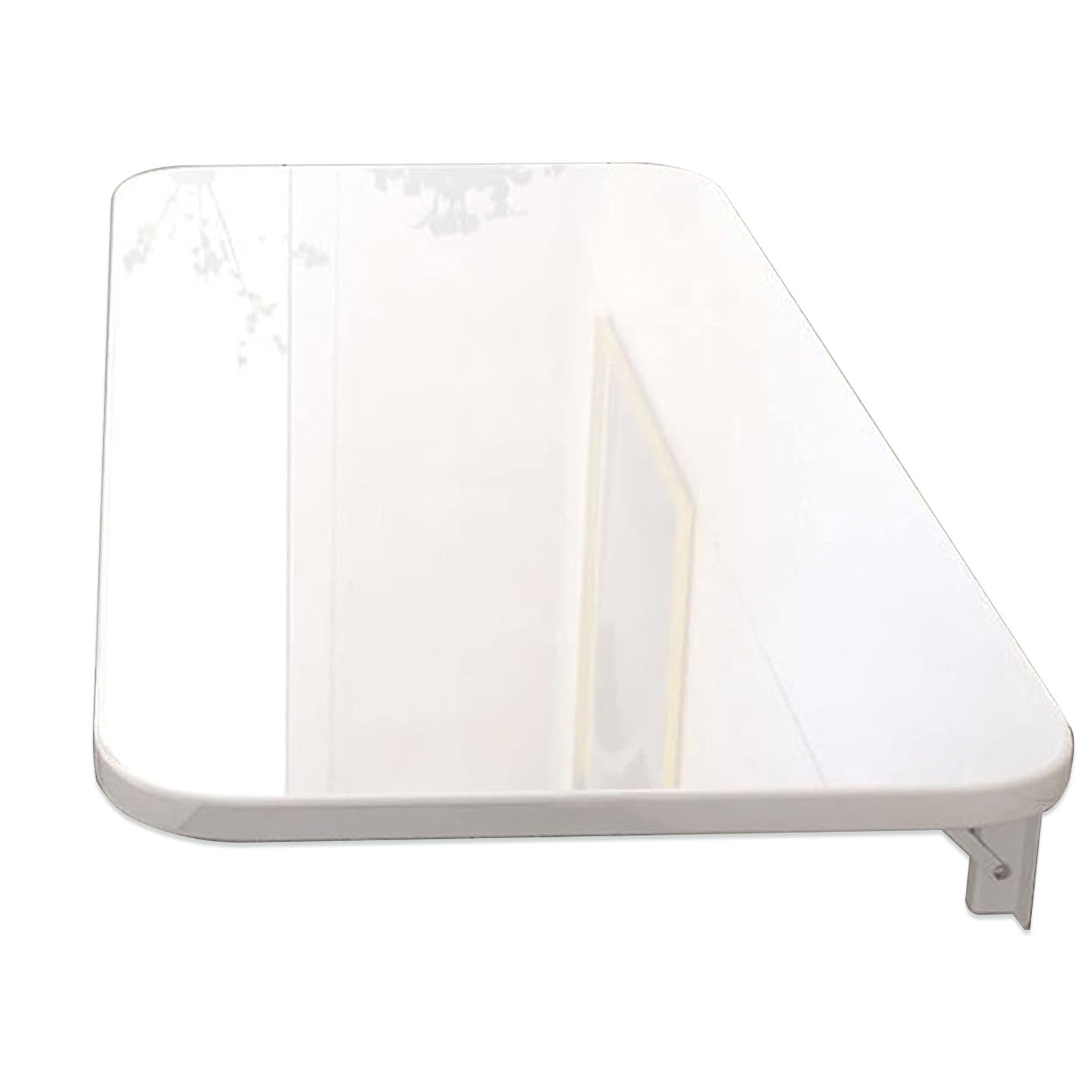 An der Wand montierter, klappbarer Esstisch mit Klappblatt für kleine Räume. Herunterklappbarer Laptop-Hängetisch mit Halterungen, weiß, ideal für Büroküchen und kleine Räume (Größe: L 40 x