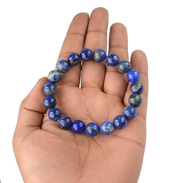 Image of Reiki Crystal Products Certified Natural Crystal Stone Round 10 mm Beads Bracelet for Men & Women | Reiki Charged Gemstone Jewellery Bracelet | Multiple Stone Variants Available