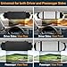 Veharvim Sun Visor Extender for Car with 2 Side Sunshade, Polarized UV400 Visor Extender Attachment for Car Visor with PC Lens,Anti-Glare for Safe Driving