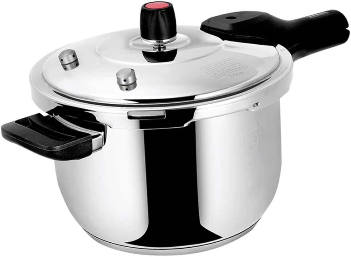 Alipis Stainless Steel Explosion-Proof Pressure Cooker Induction Gas Compatible Mini Efficient Pot for Household Cooking Safe Pressure Indicator Kitchen Essential