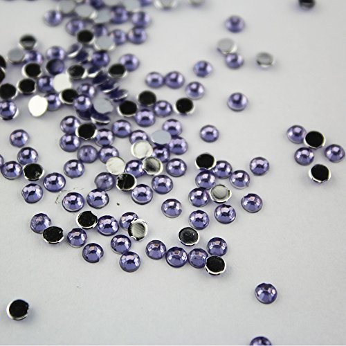BESTDO 1500pcs Crystal Flat Back DIY 3D Nail Art Decorations 4mm (Light Purple)
