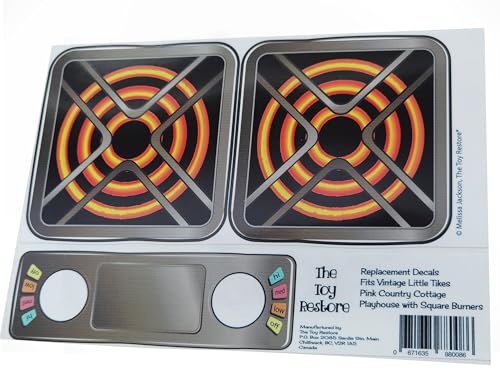 Toy Restore Stickers fits Little Tikes Country Cottage Playhouse Square Burners
