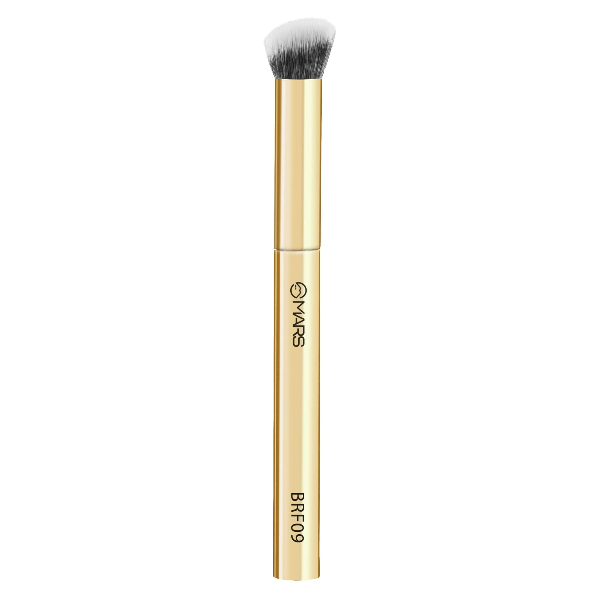 MARS Artist's Arsenal Angular Buffing Brush | Precision Contouring & Blending | Soft Synthetic Bristles | Versatile Function | Ergonomic Handle for Effortless Application | Luxe Packaging (Golden)-image-43
