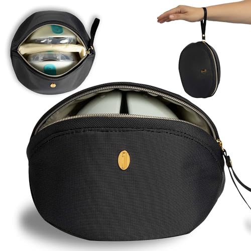 Image of Idaho Jones Mini Breast Pump Bag, compatible with Elvie Pumps | Black Small Breast Pump Bag with Wrist Strap | Easy to Clean | Padded to Protect Your Pump | Hands-Free Breast Pump Storage Bag