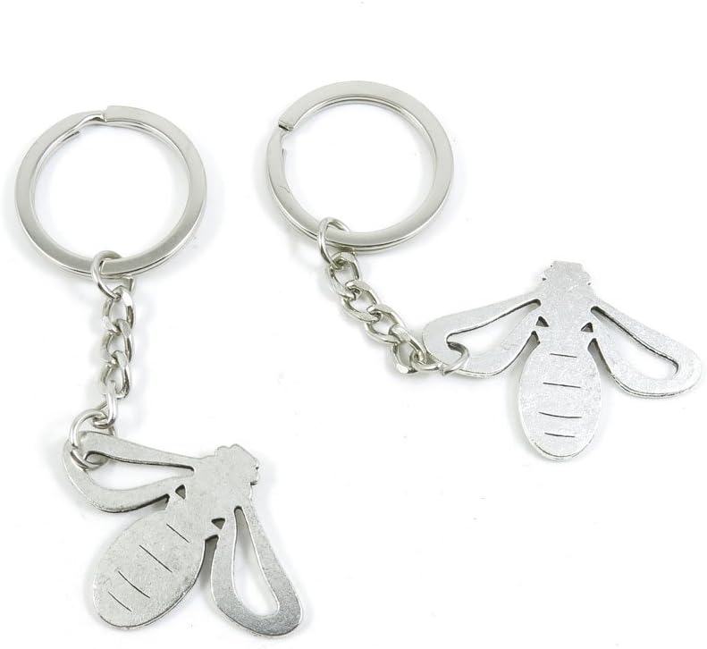 1 Pieces Keyring Key Ring V7NL8 Bees Keychain Automotive Car Door Key Tags Findings Charms Chains