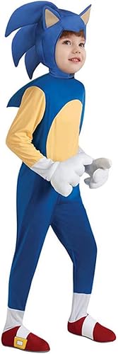 Enterizo de The Hedgehog para niño y niña con guantes para la cabeza, traje de cosplay en general, trajes de traje sónico