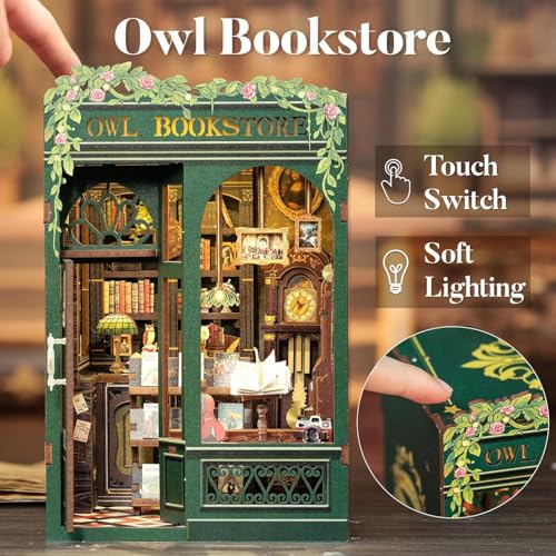 Image of Book Nook Kit - DIY 3D Miniature Wooden Dollhouse Puzzle for Adults & Teens, Bookshelf Decor, DIY Mini House, for Christmas, Birthday, or Anniversary