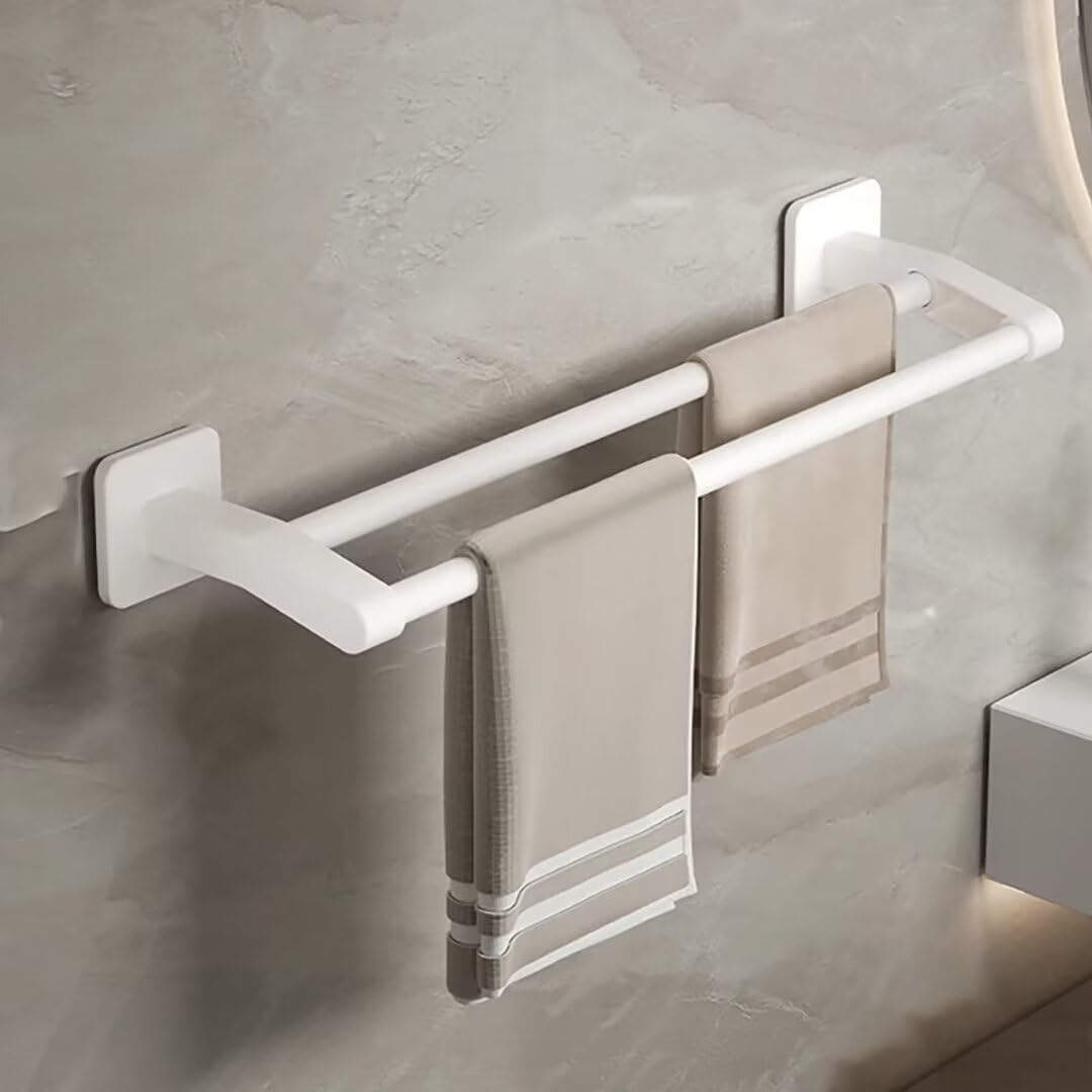 Porte-Serviettes Auto-Adhésif 70 cm pour Fixer sans Percer le Carrelage de Bain