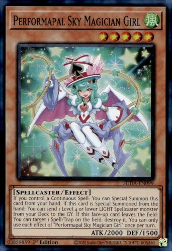 Performapal Sky Magician Girl - SUDA-EN099 - Super Rare - 1st Edition