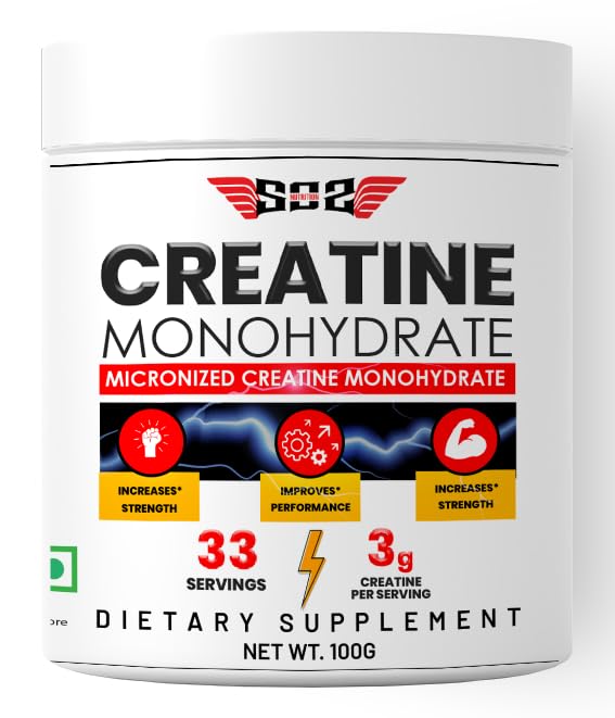 SOS Nutrition Creatine Monohydrate Powder Supplement, Pure Micronised, Enhanced Muscle Strength & Power (Unflavoured, 33 Servings) (B0D9ZSD4L6) Amazon Price History, Amazon Price Tracker