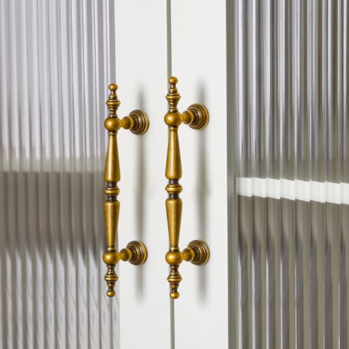 Shimeyao 10 Pack Antique Brass Cabinet Pulls 3-3/4