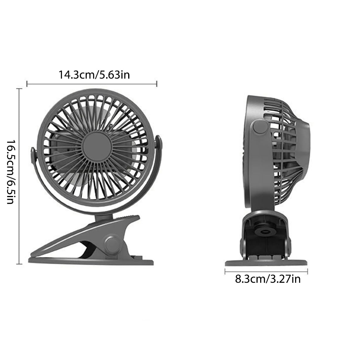 Amazon | 車用扇風機 クリップ式 車載ファン 小型 12V/24 USB給電 