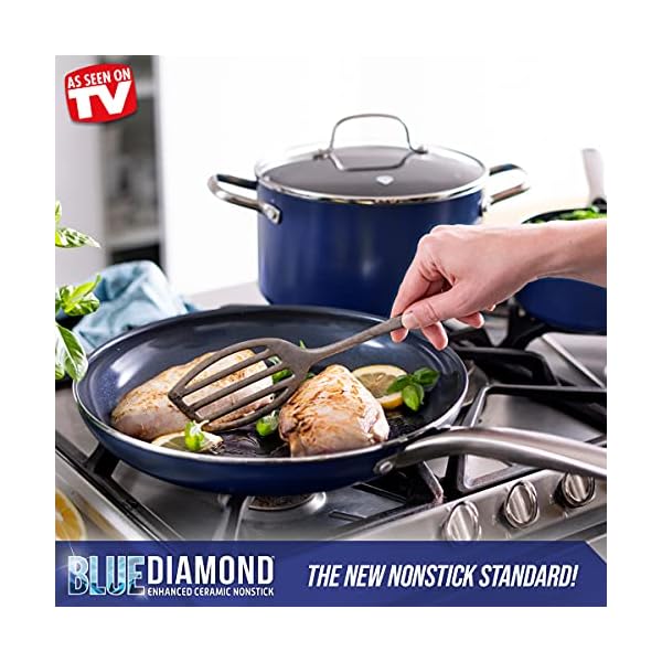 Blue Diamond Cookware Diamond Infused Ceramic Nonstick 20 Piece