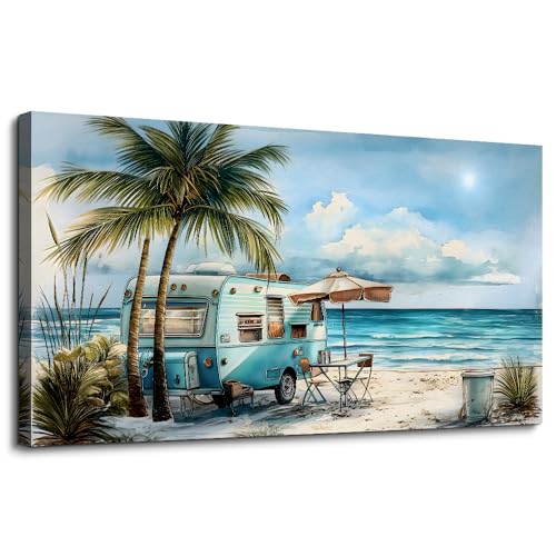 PHAOHUAXM Large Wall Art For Office Framed Wall Decor For Living Room Modern Bedroom Wall Paintings Beach And Ocean Landscape Canvas Prints Seascape Pictures Artwork Restaurant Home Decor 24"X48"