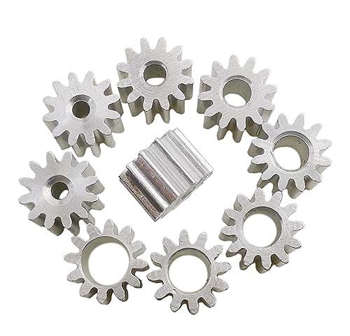 Bevel Gear Pinion Hardware Mechanical 1pcs Aluminum Alloy Gear 1M 10T 11 Tooth 12 Teeth Motor Shaft Pinion Parts 6mm Hole Accessories(12 Teeth)