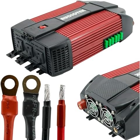 Audiotek 3000W Watt Power Inverter DC 12V AC 110V Car Converter USB Port Charger Cover