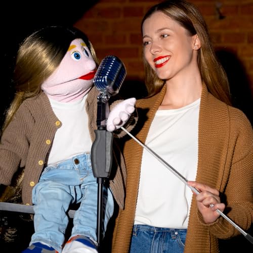 Ouligay 4 Pcs 21 inch Adjustable Puppet Handles Arm Control Rod, Metal Puppet Stick Accessory, Retractable Puppets Tools for Puppets