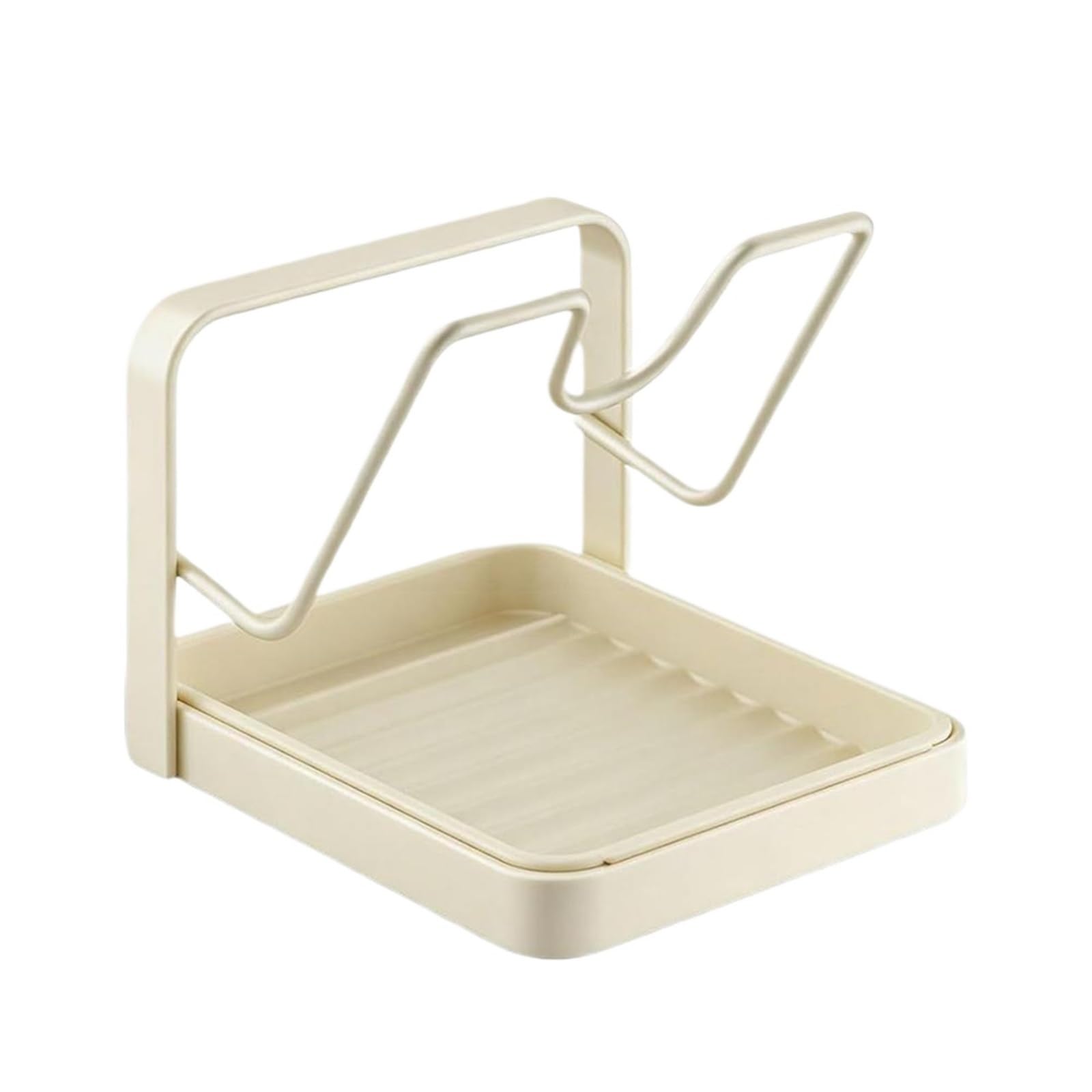 KXAOXGRC Pot Lid Organizer Rack, Pot Lid Organizer Rack with Grip Kitchen Storage for Pan Ladle Spatula Spoon(Color 1)