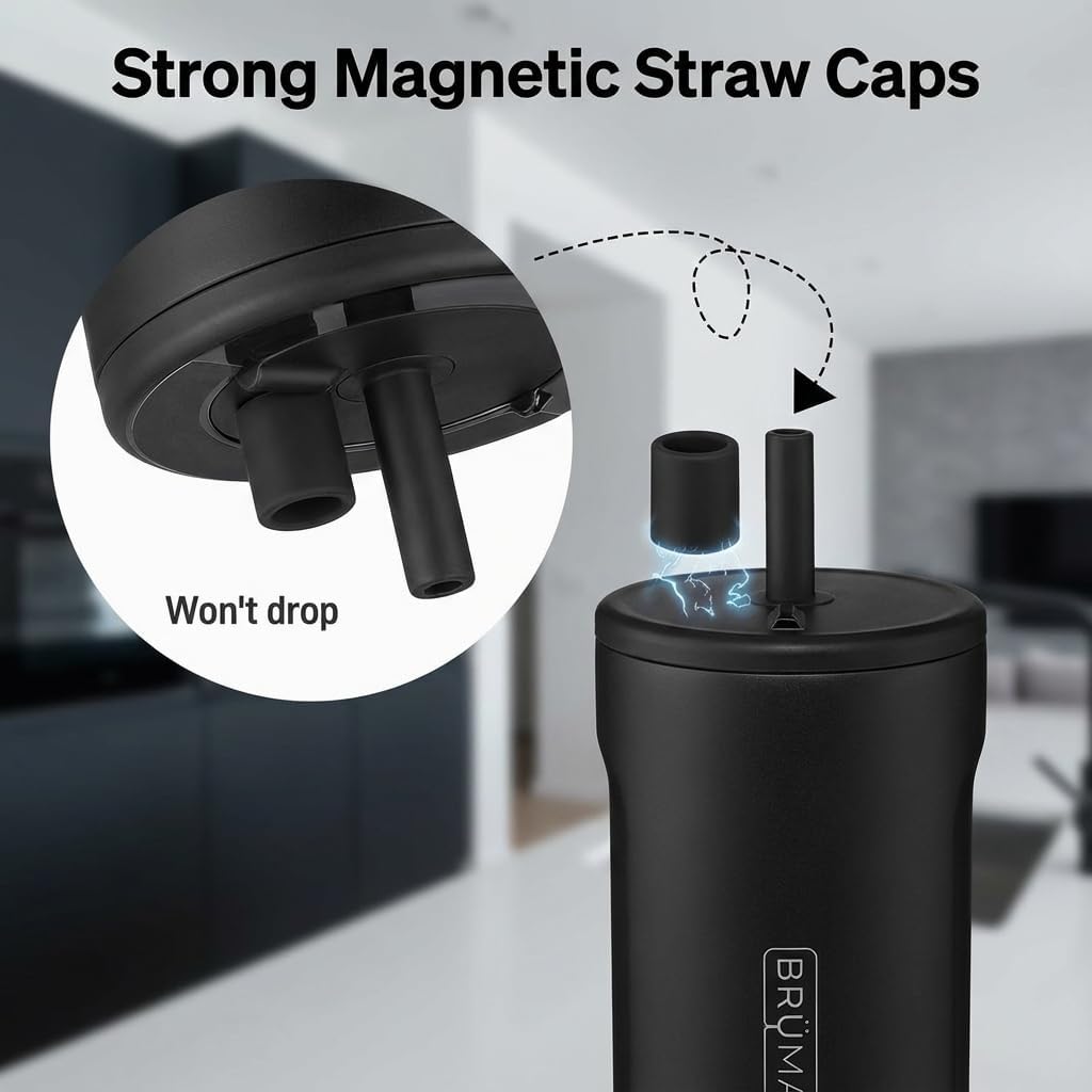 Magnetic Straw Cover, Silicone Straw Caps Compatible with Brümate, All Era and Resa Tumblers, Leakproof Straw Accessories Protector, Fit 0.47In Straws Opening Diameter