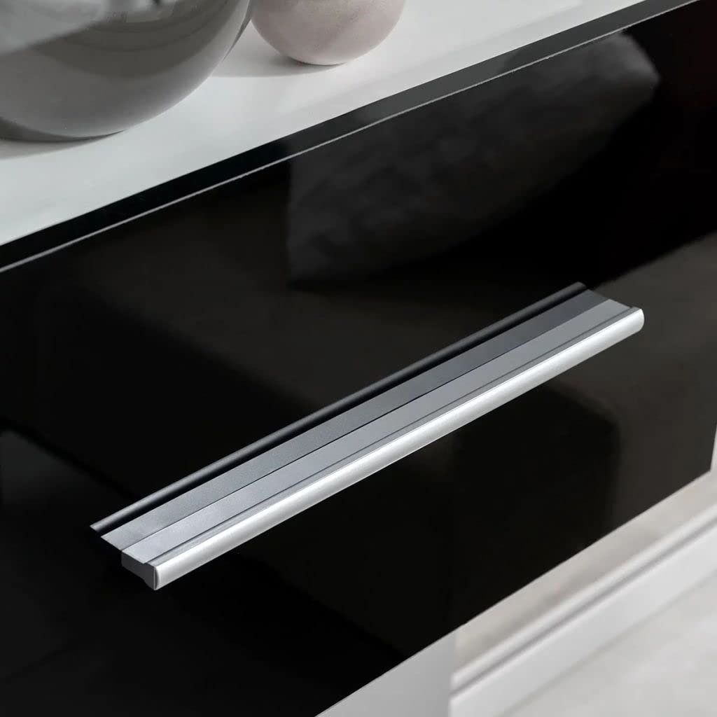 Lechnical unità Mobile Vetrina TV a Parete 5 pz Illuminazione LED Nero,Mobili,Mobili TV