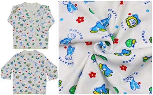 Image of ToBeInStyle Babies' 4 Pack Relaxed Fit Short or Long Sleeve Button Up Kimono Tee Swaddle Shirt