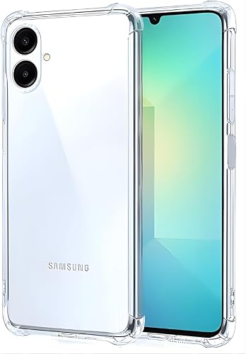 SGW Clear Pouch Flexible TPU Shock proof Back Cover for Samsung Galaxy A06 | Slim Flit, Light weight, Non-Slip, Soft Gel Material, Crystal Clear, Shockproof Bumper Corners, Military-Grade Protection