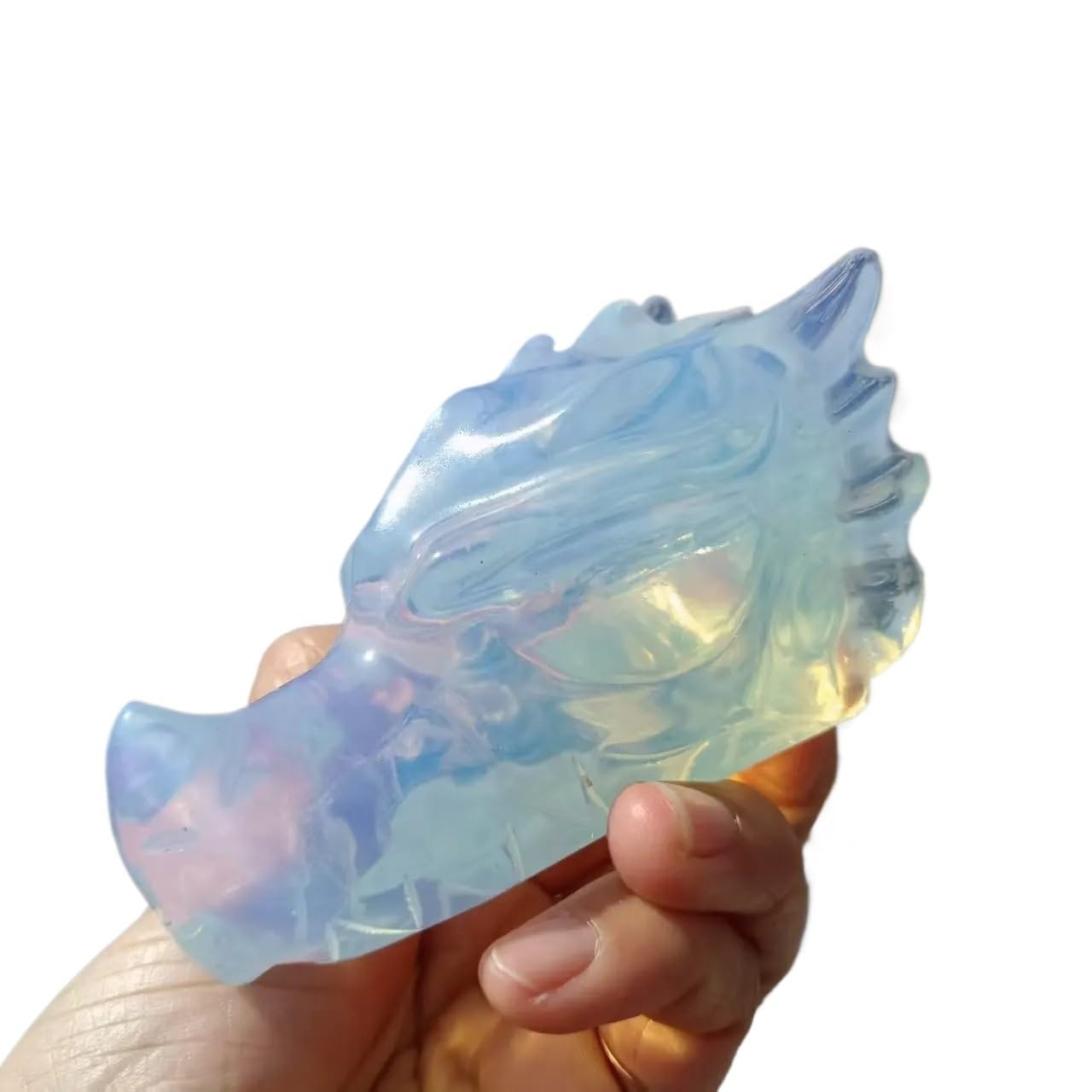 AARTERZZA 1pc 9-12cm Opal Dragon Head Crystals