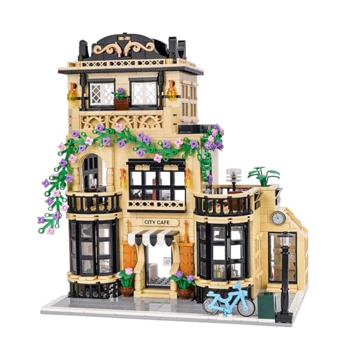 Geniteen Casa De Bloques De Construcción Conjunto Cafetería Construcción Modular Creativo Street View Arquitectura Juguete (Tienda Cafe) Geniteen Casa De Bloques De Construcción Conjunto Cafetería Construcción Modular Creativo Street View Arquitectura Juguete (Tienda Cafe)