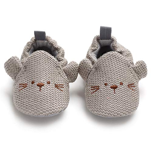 KIDSUN Infant Baby Girls Boys Slippers Cute Cartoon Animals Sneaker Moccasins Soft Shoes Non Skid First Walkers House Shoes