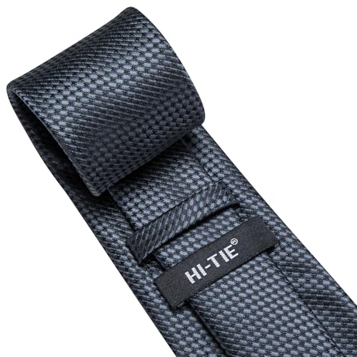 Image of Hi-Tie Men's Tie Sets Silk Paisley Striped Necktie Pocket Square Cuff-links Sets Wedding Business Holiday