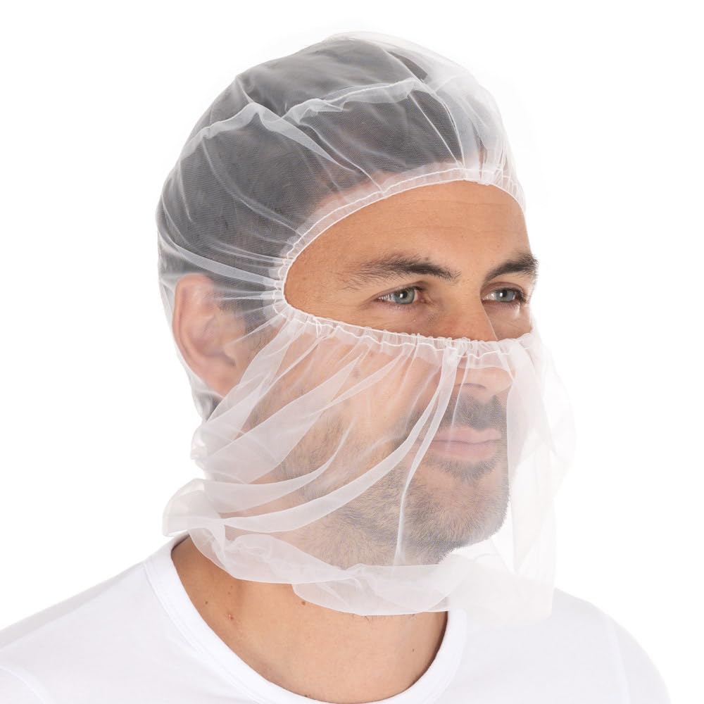 FRANZ MENSCH 1250 Stück Hygostar Astrohauben Micromesh | Nylon, weiß, Einheitsgröße, Karton, Astrohaube, Kopfhaube, Haarnetz