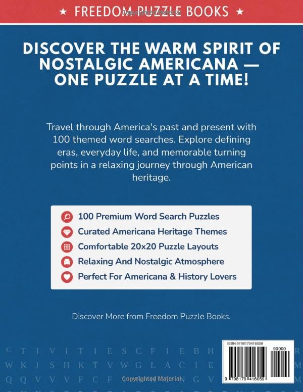 US HISTORY EDITION: A Journey Through American Heritage – Premium Word Search – 100 Puzzles image 3