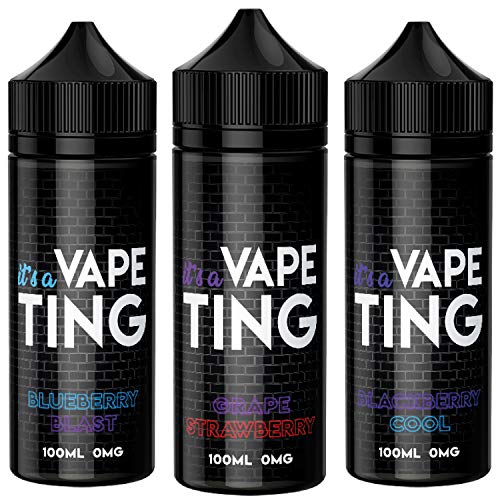 Its-A-Vape-Ting--3-x-100ml-e-Liquid-Summer-Fruits-Variety-Pack-Blueberry-Blast-Grape-Strawberry-and-BlackBerry-Cool-Flavour-Shortfill-Juice-All-Day-Vape-Juice-70vg-30pg-OMG-Nicotine-Free