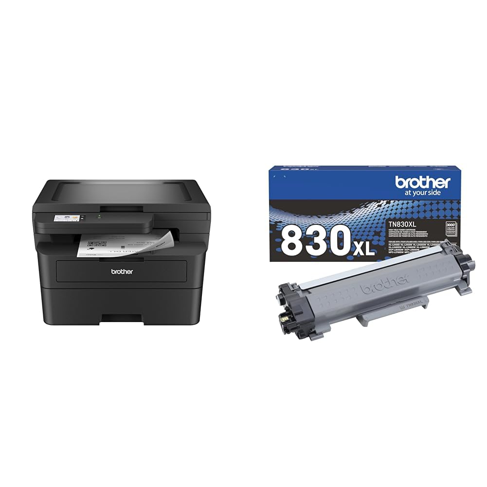 Brother HLL2480DW Printer and TN830XL High Yield Toner