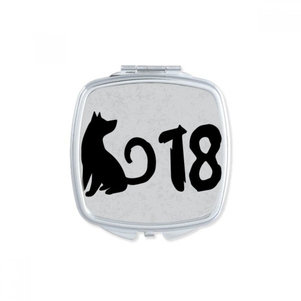 Miroir de poche cadeau idéal mignon miroir carré multicolore de Bonne Année