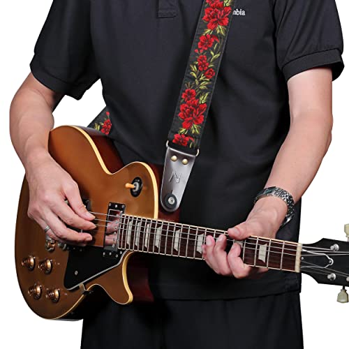 Sangle de Guitare – Courroies de Guitare en Coton avec extrémités en cuir pleine fleur pour Basse, Guitare électrique et… - Les Beatles, Paul McCartney, John Lennon, RIngo Starr, George Harrison Sangle de Guitare - Courroies de Guitare en Coton avec extrémités en cuir pleine fleur pour Basse, Guitare électrique et… – Image 8