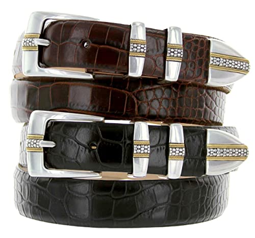S5825 Genuine Full-Grain Cowhide Leather Designer Dress Golf Belt 1-1/8"(30mm) Wide, Multi-Style Options4