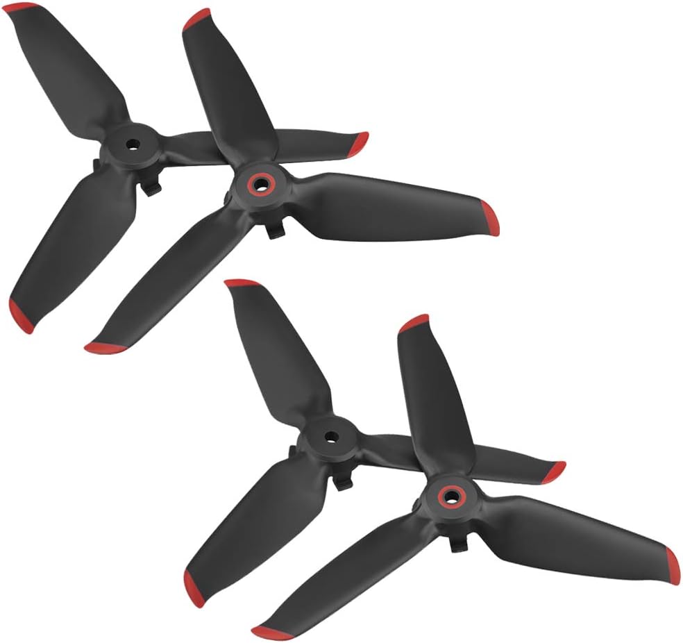 2 Pairs FPV Propellers Compatible with DJI FPV Combo Drone, Propellers Wings for View Drone UAV Quadcopter with 4K Camera - Red Edge