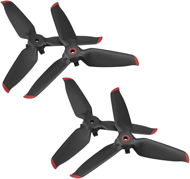 SENHAI 2 Pairs FPV Propellers Compatible with DJI FPV Combo Drone, Propellers Wings for View Drone UAV Quadcopter with 4K Camera - Red Edge