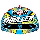 WOW Sports Thriller Towable Deck Tube for Boating Adults, Tubing Boat Inflatable for Water Sports
