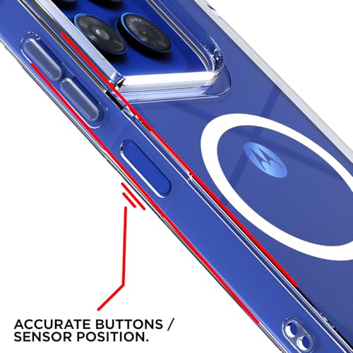 Image of Outlouders Back Cover for Motorola Moto G37 5G | Magnetic-Safe | Transparent PC + TPU | Magnetic Support | Shockproof Protection Bumper Case (Transparent)