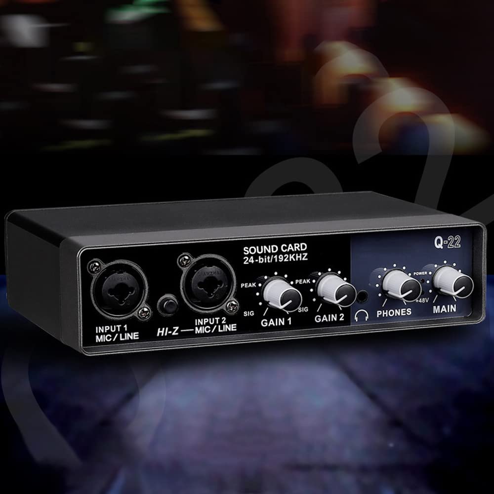 Preamplificador de micrófono portátil, interfaz USB portátil, preamplificador de micrófono, computadora, grabación, afinación, equipo de mezcla digital