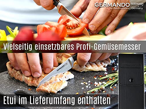 Foto von Gemüsemesser Solingen Schälmesser Geschmiedet aus Rostfreiem Edelstahl Made in Germany Allzweckmesser Universal Messer mit Scharfem und Präzisem Schnitt zum Schneiden von Obst und Gemüse