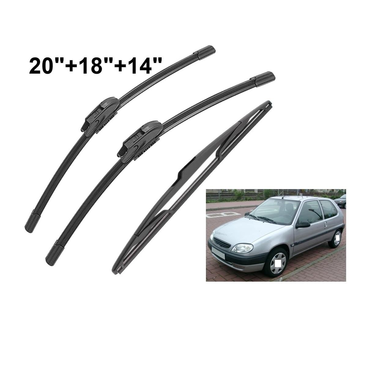 Escobillas limpiaparabrisas delanteras 1/2/3/4/6 Piezas Escobillas Limpiaparabrisas Delanteras Y Traseras Para Citroën Para Saxo 1999-2003