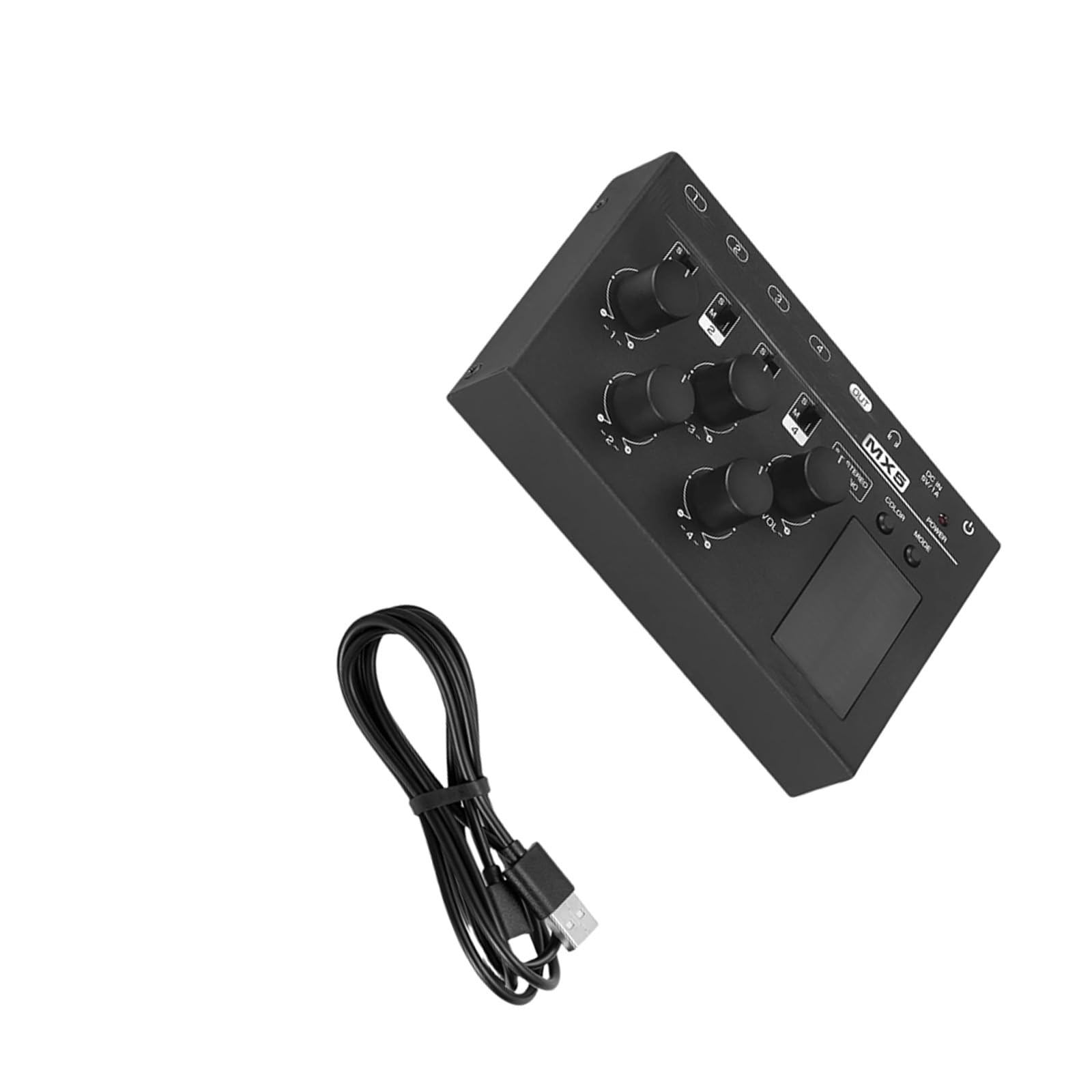 Professional MX5 Low Noise 4 Channel Stereo Sound Mixer Small Single Channel 6.35mm/3.5mm Mixer for Club/Studio/Home The