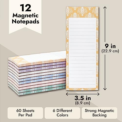 Juvale Confezione da 12 blocchetti magnetici