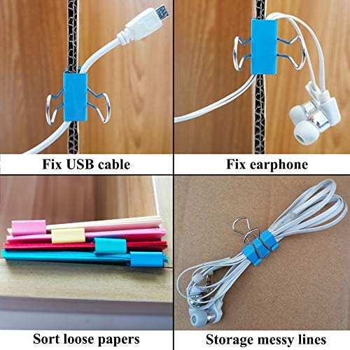 FZGUSYAF 84PCS Foldback Clips 15MM 19MM 25MM Assorted Colours Paper Clamps Binder