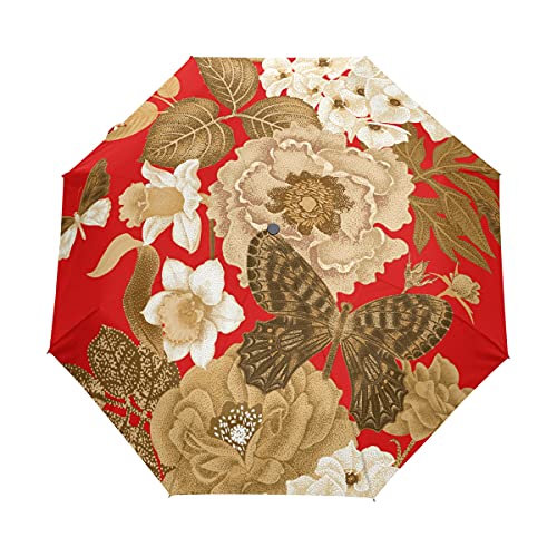 Parapluie pliable automatique coupe-vent compact pour femme fille et homme