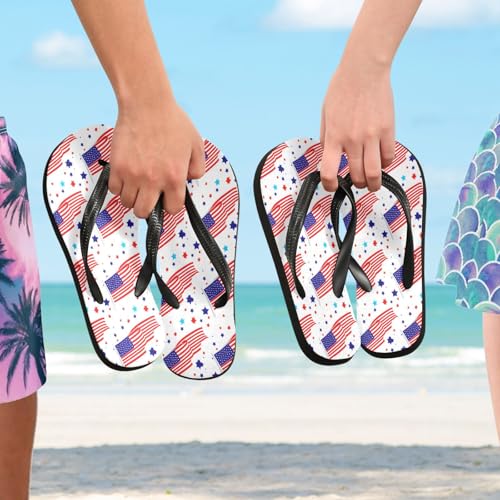 Nander American Flag Sandal Flip Flops of Men's & Women's,Beach Slippers Flip Flops Shower Shoes4